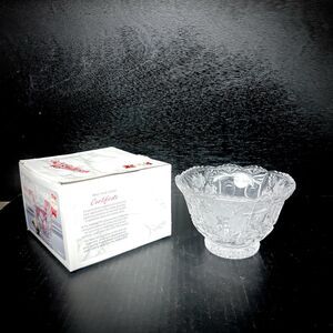 NIB Vintage AnnaHutte 24% Lead Crystal Bowl - Scalloped/Sawtooth Germany- 4"